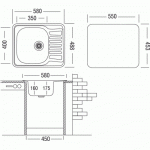 МОЙКА COMFORT 580.488 GT 6K  UKINOX ВРЕЗНАЯ ТОЛЩИНА 0.6MM